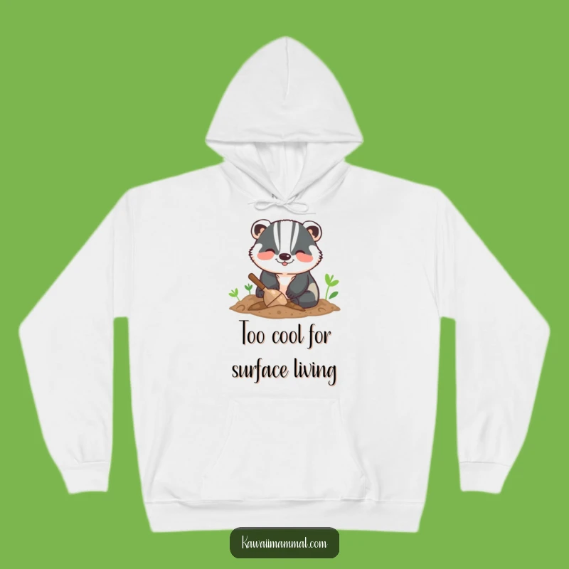 Funny Badger Digging Hoodie: Cozy and Hilarious Sweatshirt for Outdoor Lovers