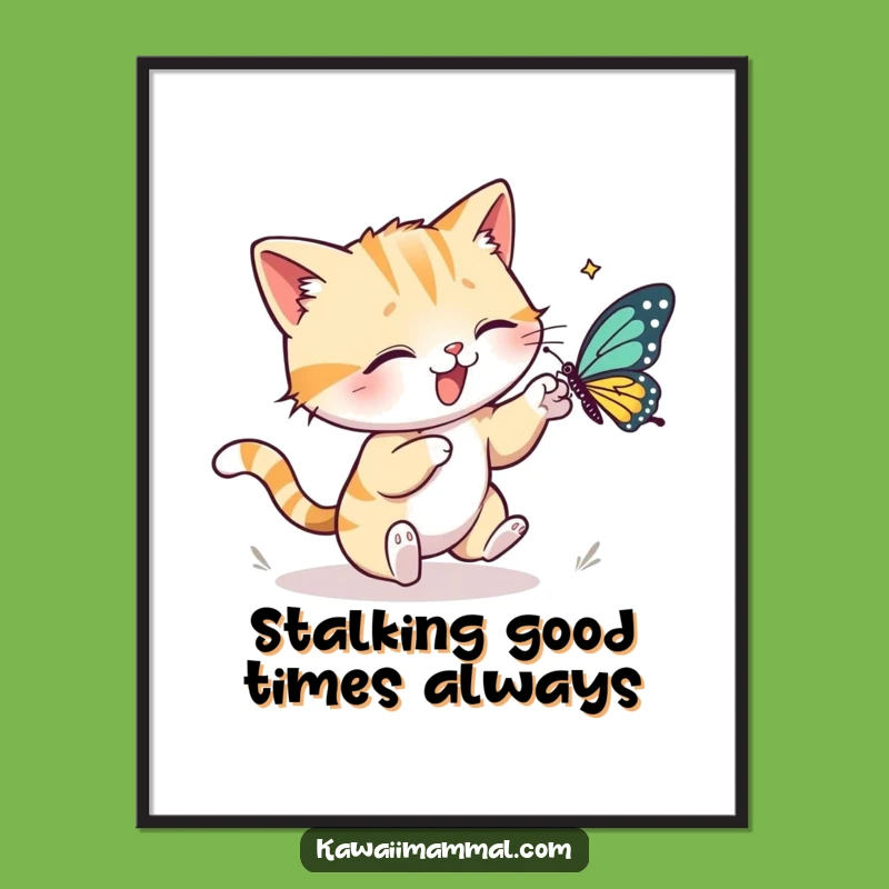 Free Printable Wall Art: Funny Stalking Cat Decor, Hilarious Downloadable Art for Any Space