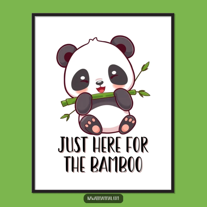 Free Printable Wall Art: Panda Kawaii Decor, Funny Downloadable Art Piece