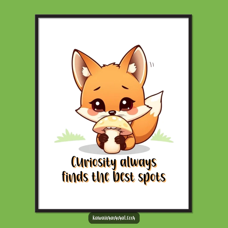 Funny Free Printable Wall Art: Curious Fox - Downloadable Whimsical Decor!