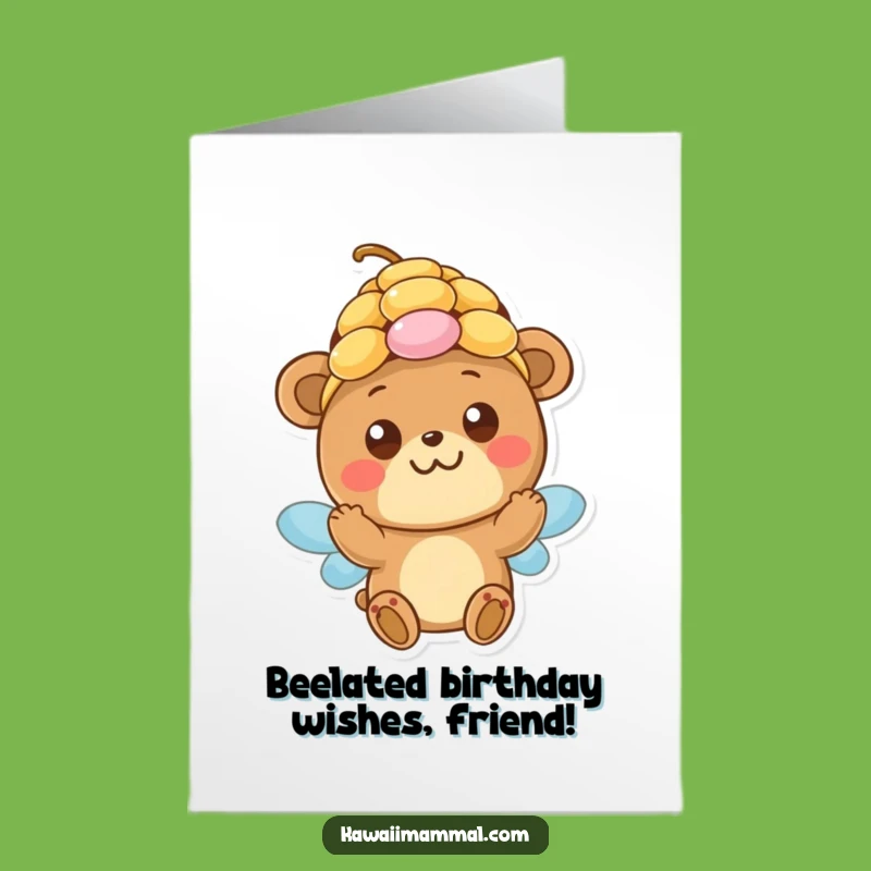Free Printable Funny Bear Beehive Birthday Card: Hilarious DIY Downloadable Gift for Laughs