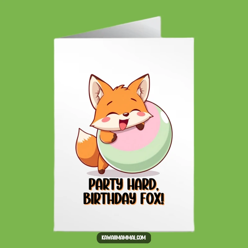 Fox Birthday Card: Free Printable for a Ball of Fun!