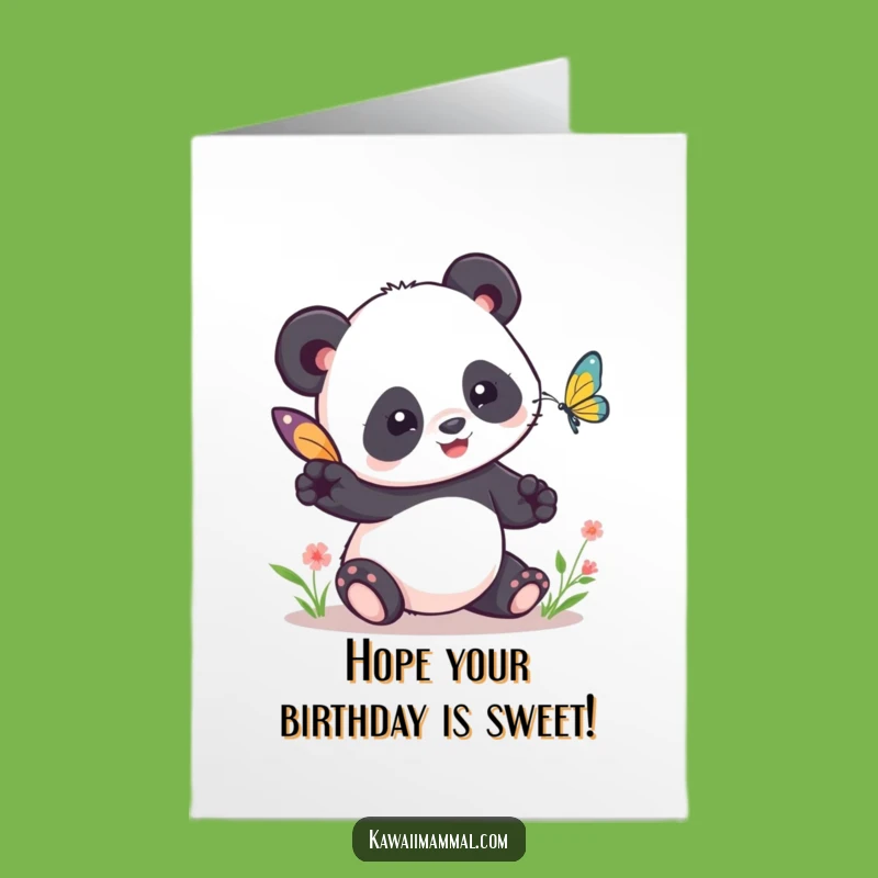 Free Printable Kawaii Panda Birthday Card - Funny Tag Game Downloadable Gift