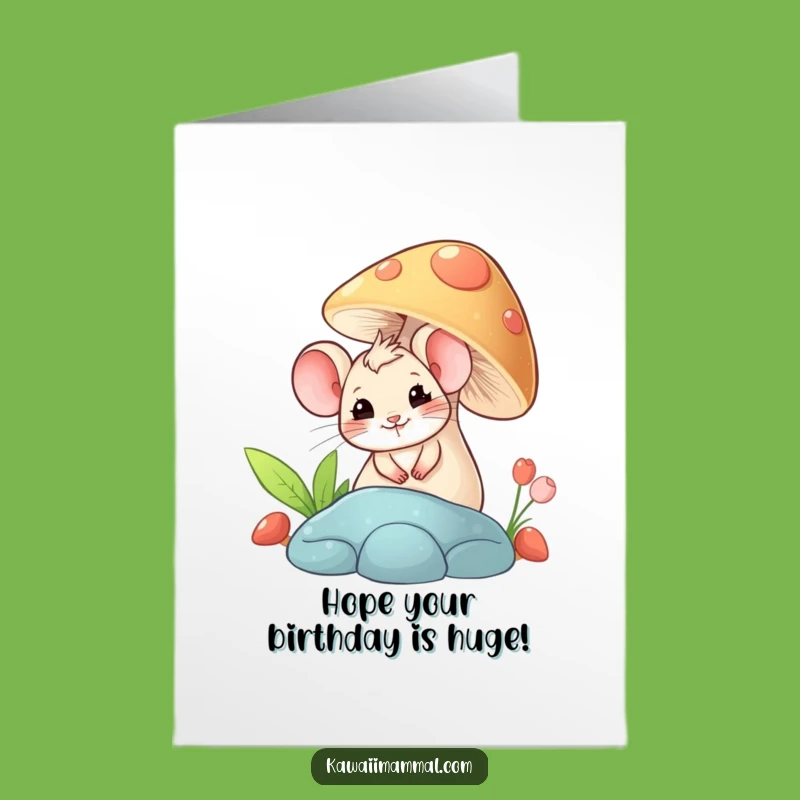 Free Printable Mouse Birthday Card: Giggling Mouse, Funny Downloadable DIY Gift