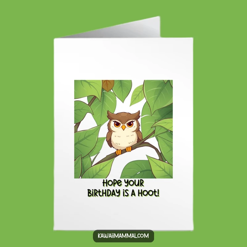 Free Printable Owl Forest Card: Wise & Funny Birthday Download
