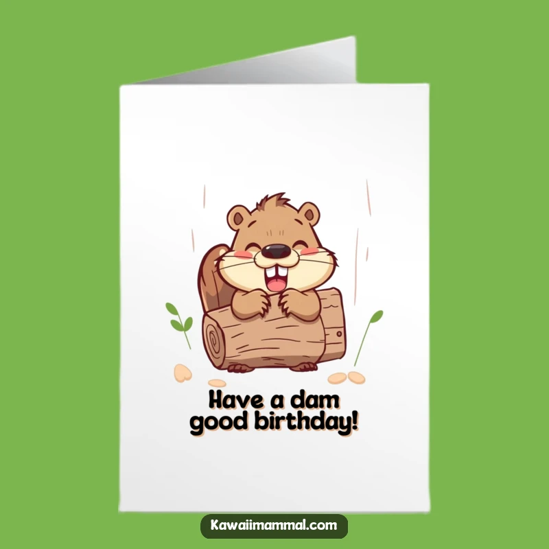 Free Printable Birthday Card: Busy Beaver Builder - Downloadable Funny Gift for You!