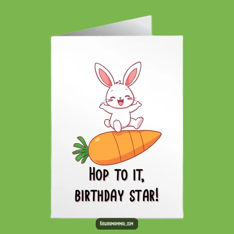Bunny Birthday Card: Free Printable Fun for Hoppy Celebrations!