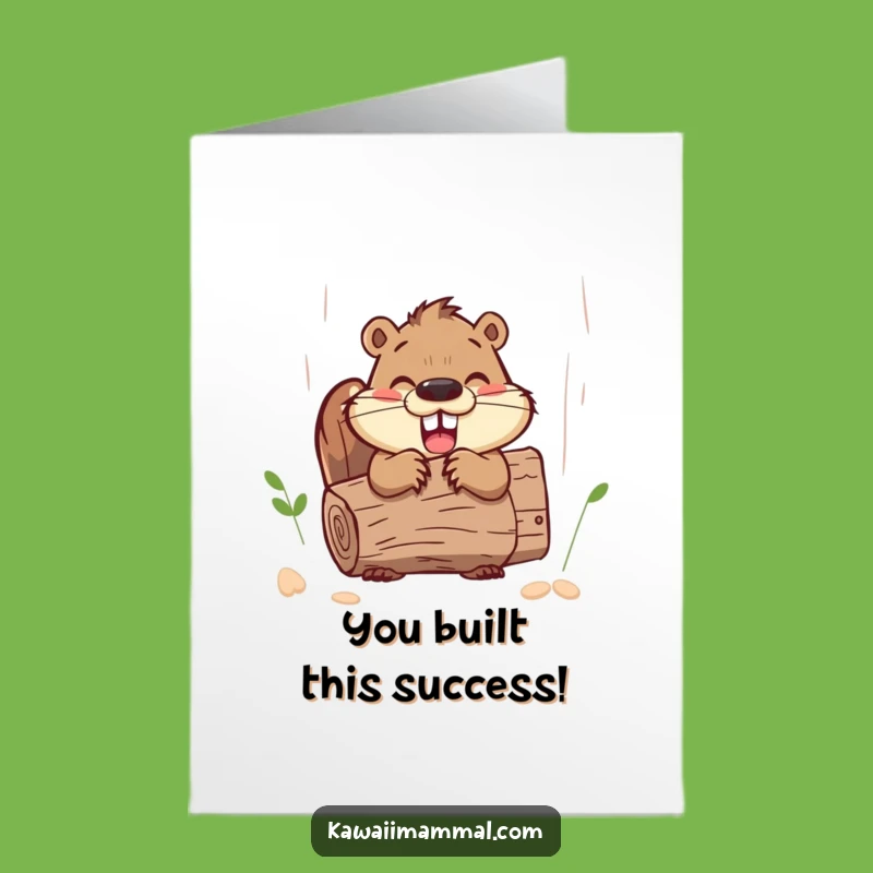 Free Printable Congrats Card: Beaver Builder for Your Big Win - Downloadable Fun!