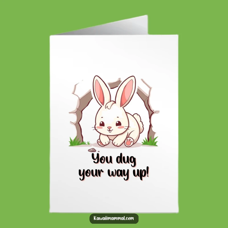 Free Printable Congrats Card: Rabbit Tunnels to Success - Downloadable!