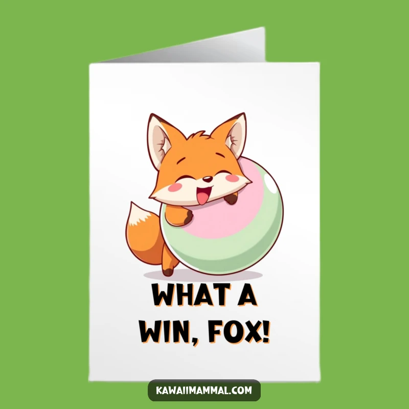 Fox Congrats Card: Free Printable for a Smashing Success!