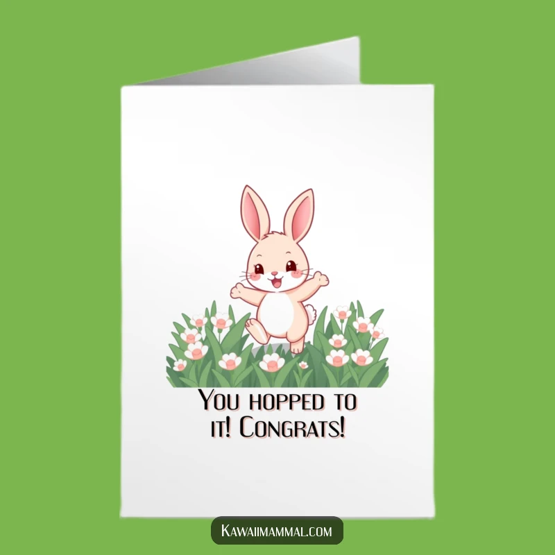 Free Printable Congrats Card: Funny Bunny Celebration - Downloadable Joyful Gift!