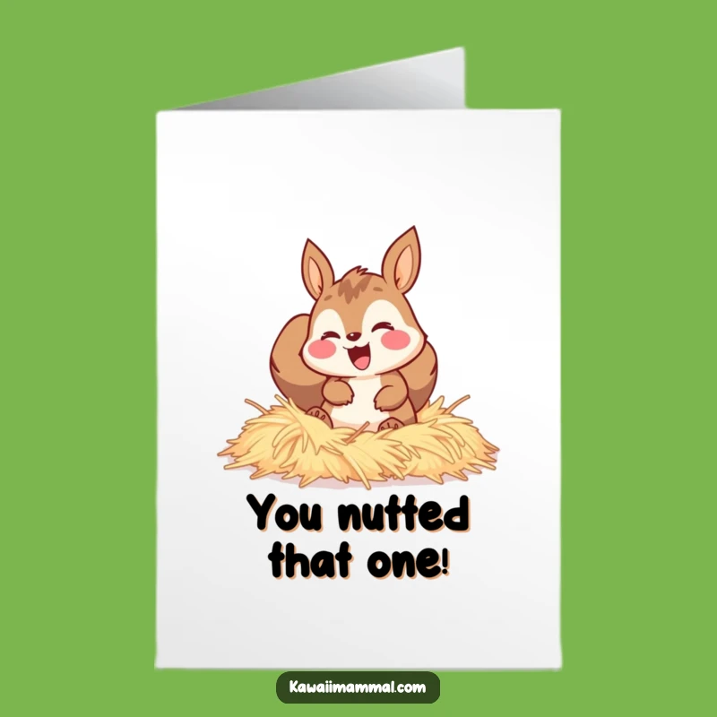 Squirrel Congrats Card: Free Printable for Your Cozy Success!