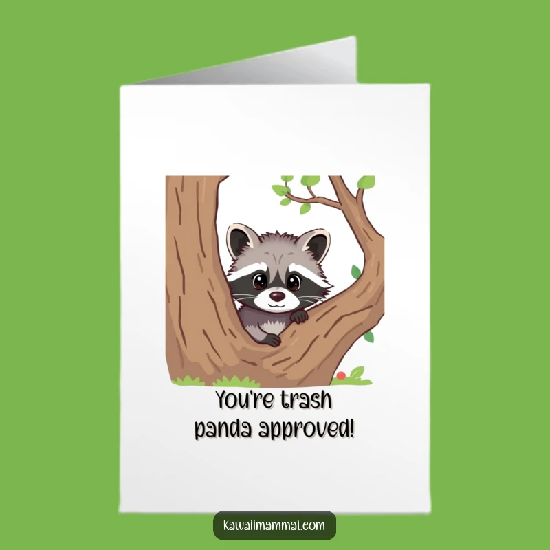 Free Printable Funny Congrats Card: Raccoon Discovery Downloadable Gift