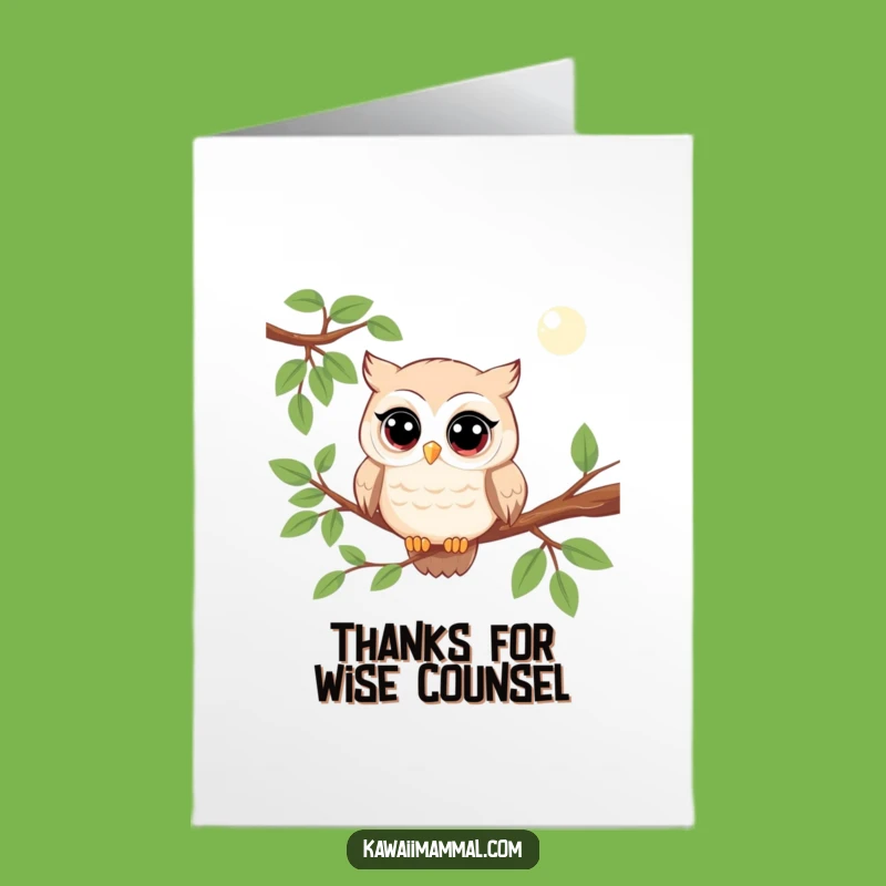 Free Printable Thank You Card: Amusing Owl Expressing Gratitude, Downloadable Gift!