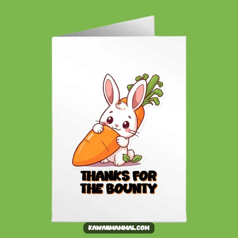 Free Printable Thank You Card: Rabbit & Carrot Gratitude Surprise