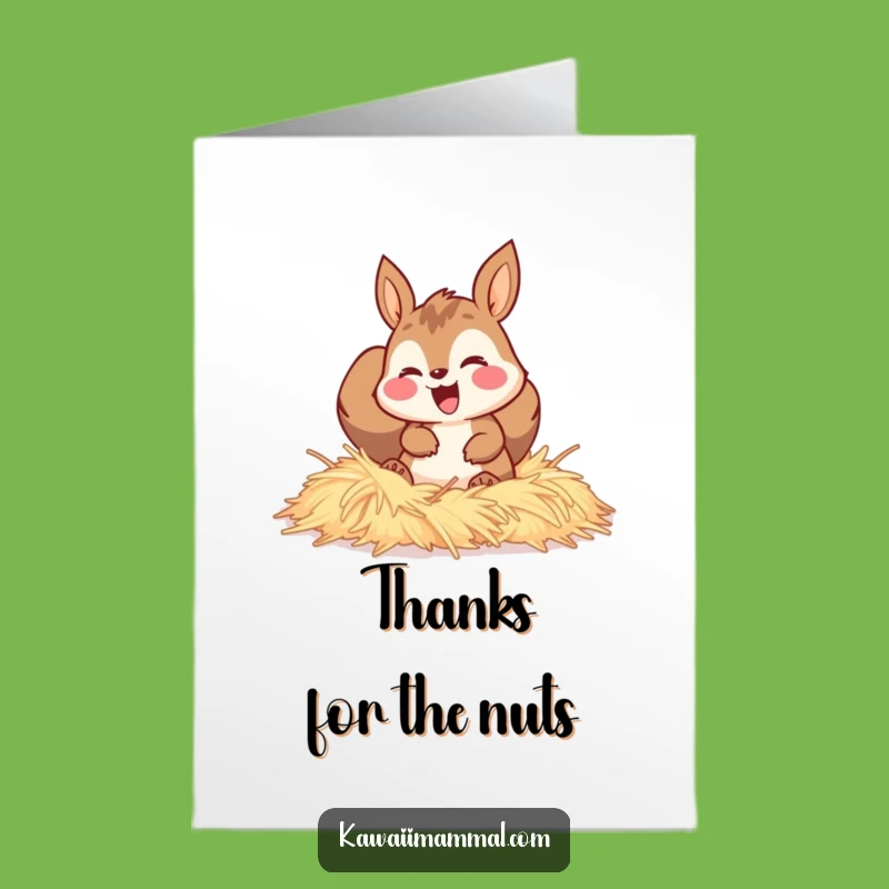 Squirrel Thank You Card: Free Printable for Your Generous Haul!