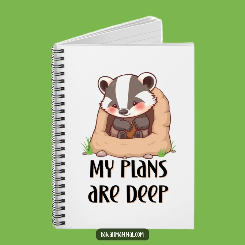 Funny Badger Burrow Notebook: Capture Your Cozy Plans with Hilarious Style