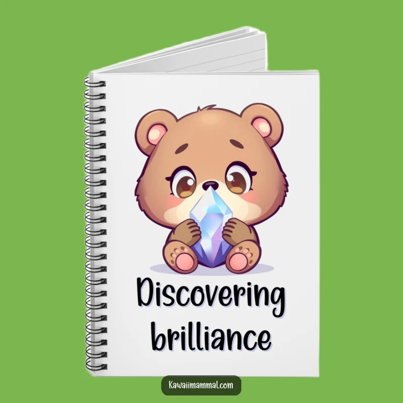 Funny Bear Cub Crystal Notebook: Wonder Journal for Curious Minds