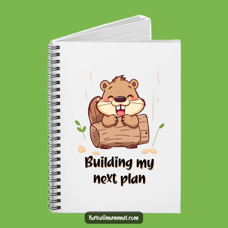 Funny Beaver Gnawing Notebook: Jot Down Ideas with Enthusiastic Woodland Creativity
