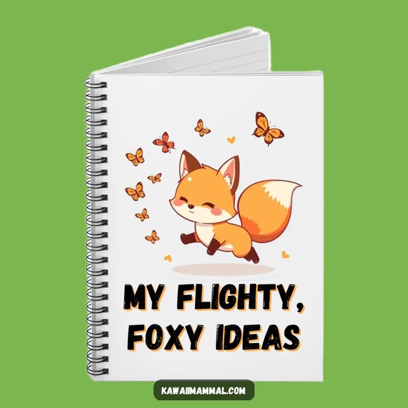 Funny Fox Butterfly Notebook: Journal Your Playful Chases, Perfect Funny Gift