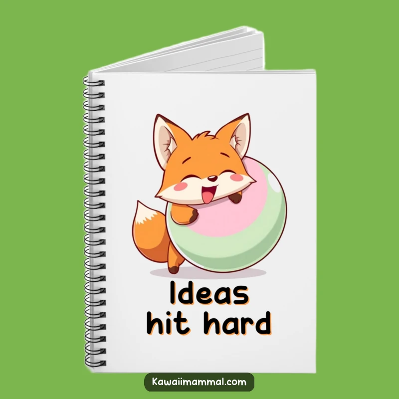 Funny Fox Headbutt Notebook: Jot down your energetic ideas with this playful design!