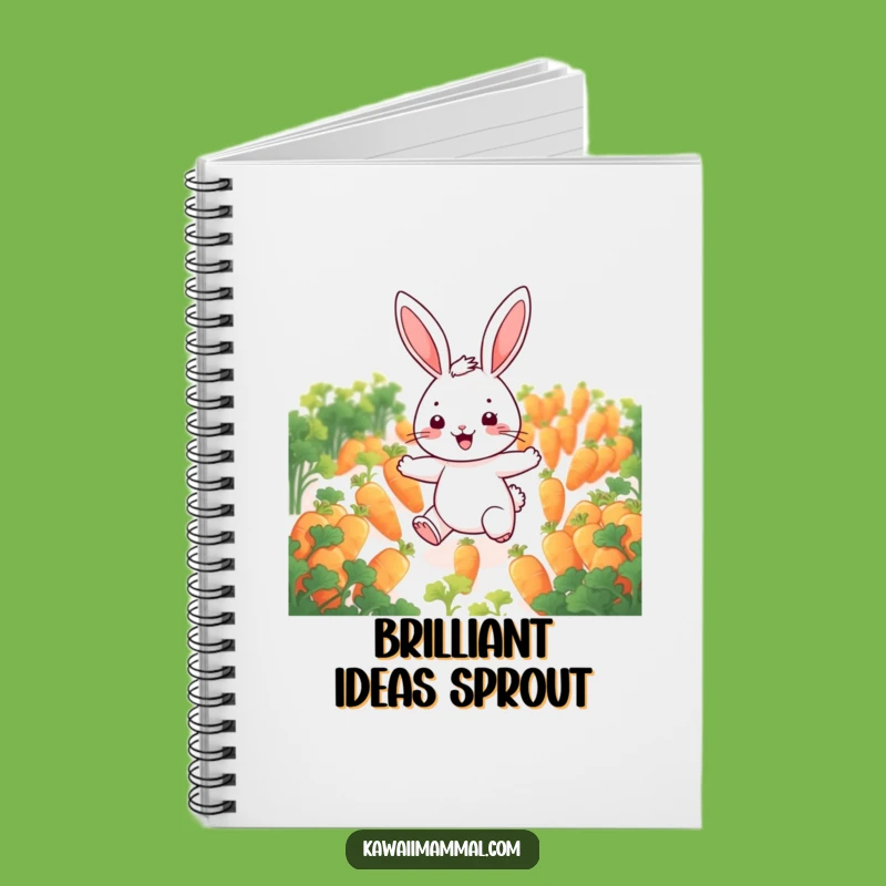 Funny Glowing Carrot Rabbit Notebook: Cheerful Journal for Creative Ideas