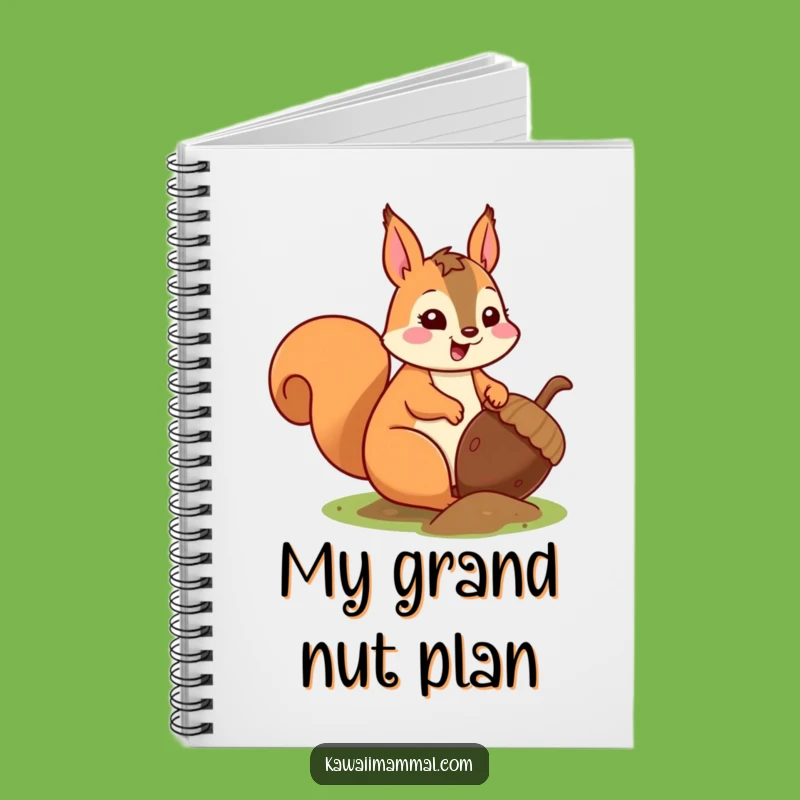 Funny Kawaii Squirrel Acorn Notebook: Cute Journal for Your Stash of Ideas