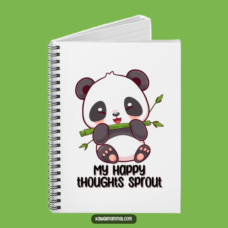 Funny Panda Notebook: Kawaii Bamboo Eater, Journal Gift for Happy Thoughts