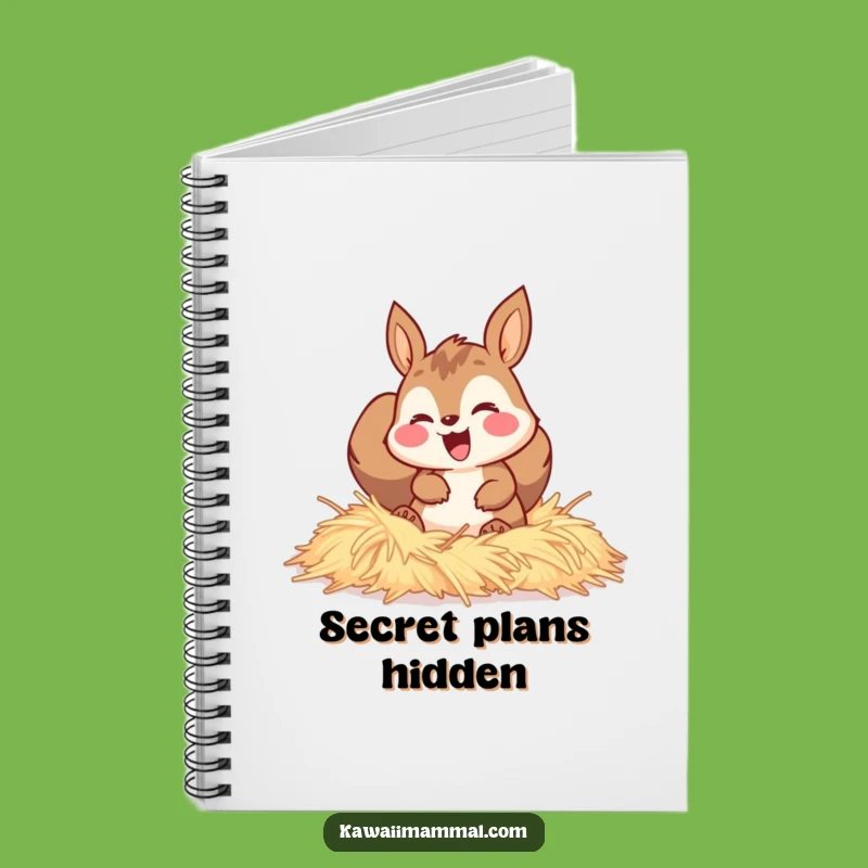 Funny Squirrel Hay Burrow Notebook: Jot down your cozy ideas with this charming design!