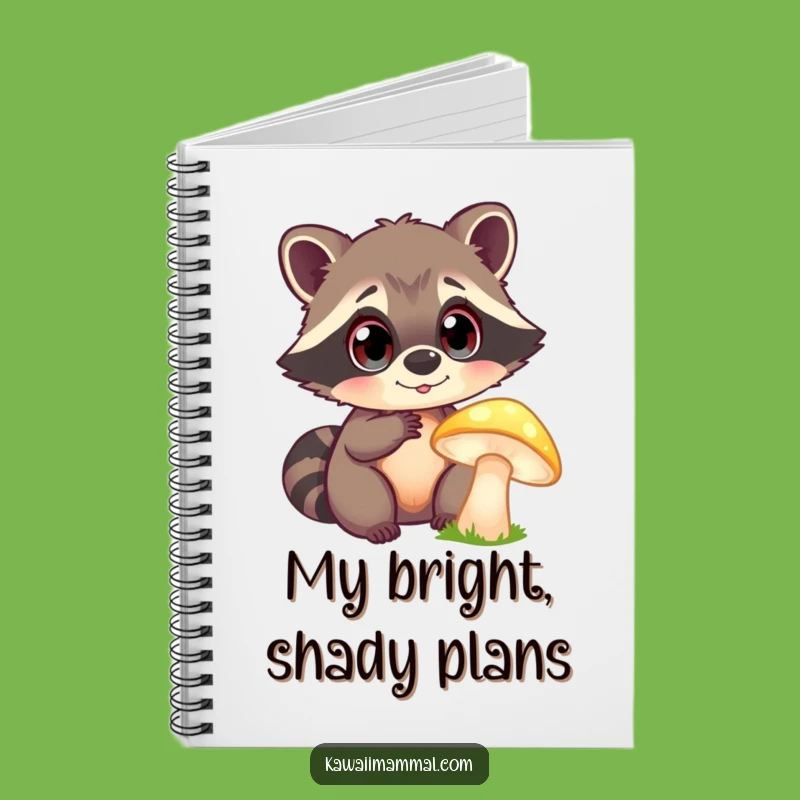Funny Raccoon Mushroom Notebook: Journal Your Discoveries With This Cute Raccoon, Perfect Funny Gift