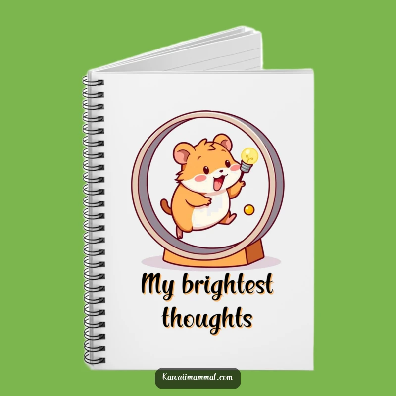Funny Hamster Notebook: Energetic Runner & Light Bulb - Journal for Bright Ideas