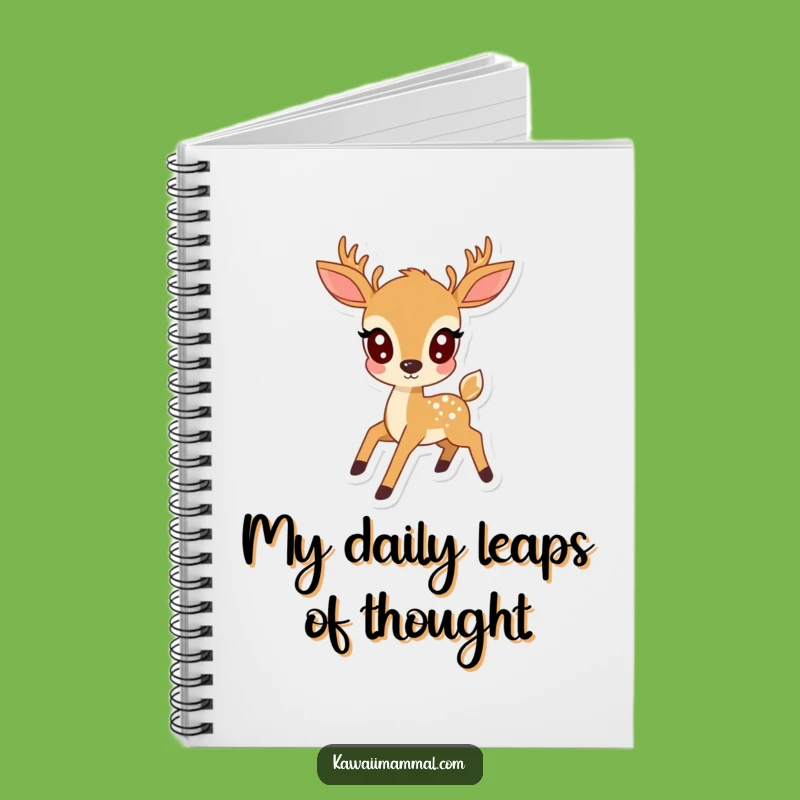 Funny Kawaii Deer Prancing Notebook: Cute Journal for Creative Ideas
