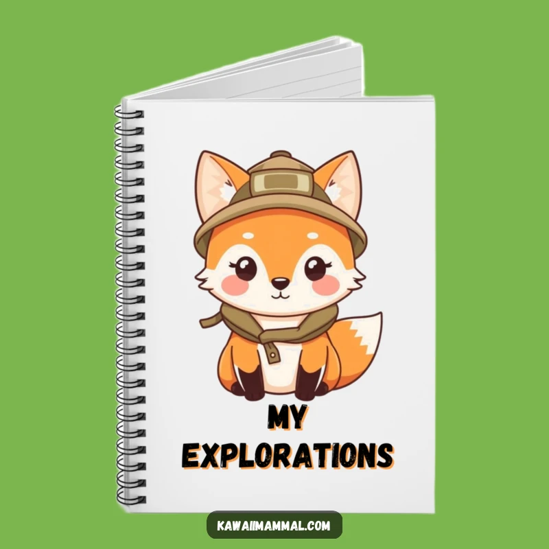 Funny Kawaii Fox Explorer Notebook: Jot Down Discoveries