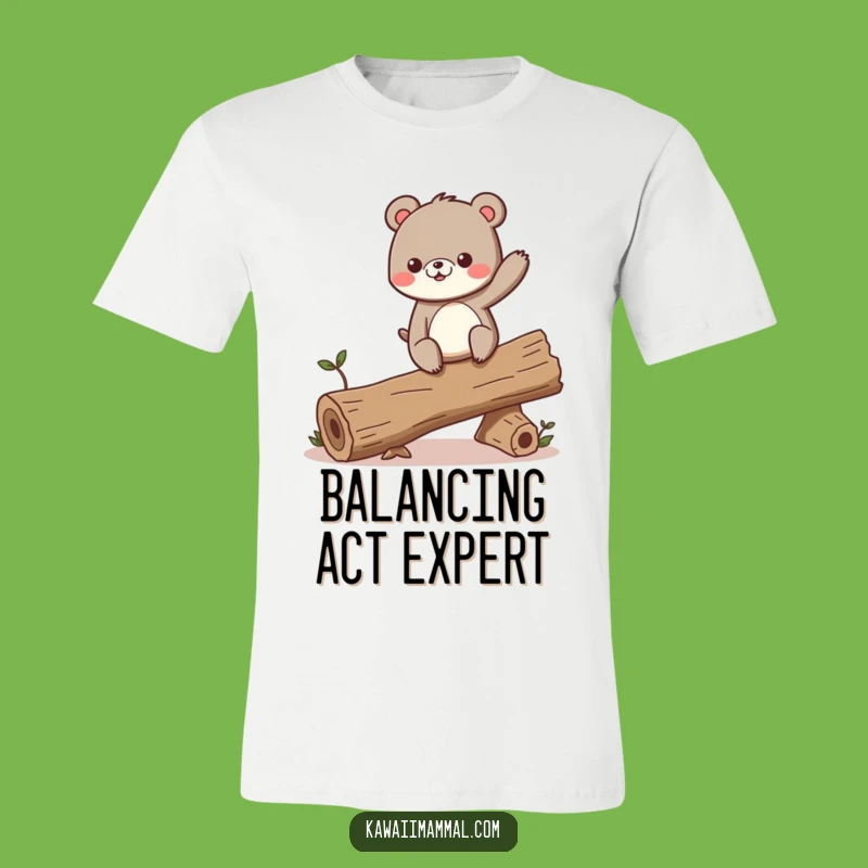 Funny Bear Balance T-Shirt: Show your adventurous side with this daring tee!