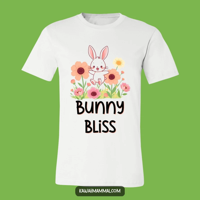 Funny Kawaii Bunny Flower T-Shirt: Hop into Happiness