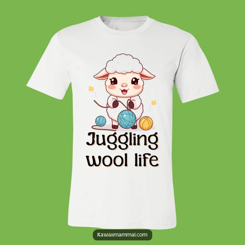 Funny Kawaii Sheep T-Shirt: Wear Your Happy Hobby with This Humorous Tee