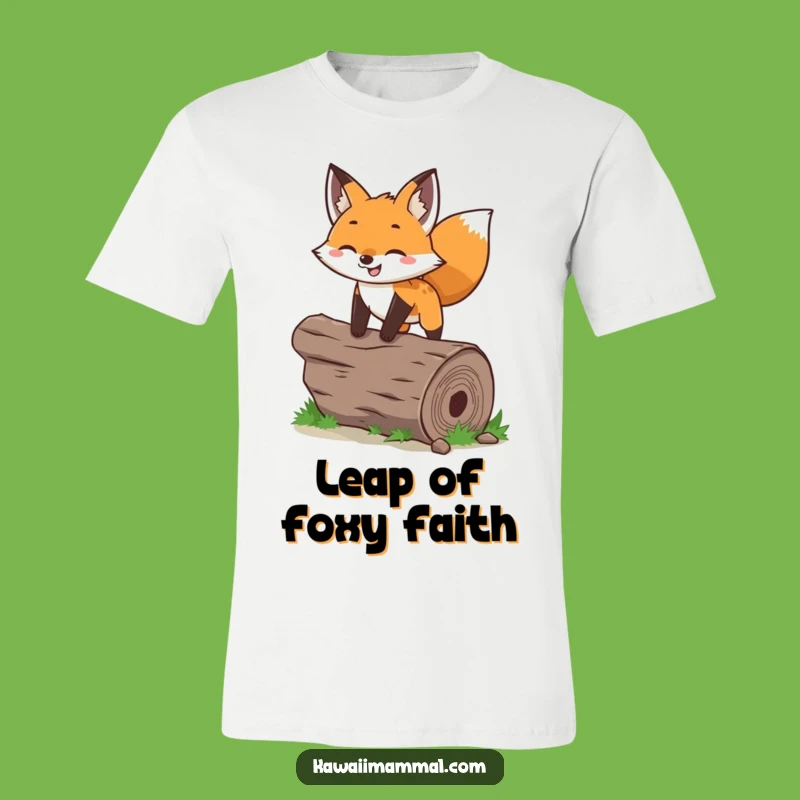 Funny Fox T-Shirt: Playful Leaping Character Graphic Tee for a Joyful Outfit