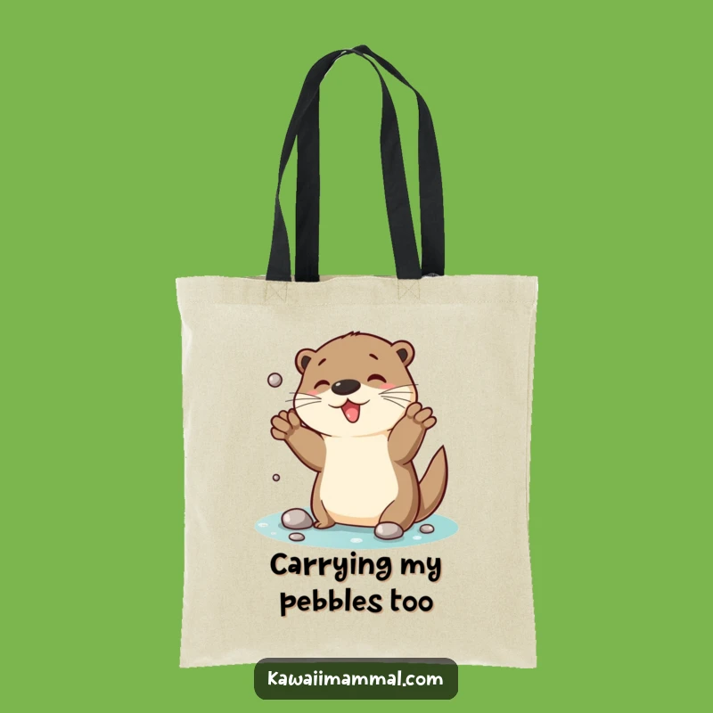 Funny Otter Juggling Pebbles Tote Bag: Stylish and Hilarious Accessory Gift
