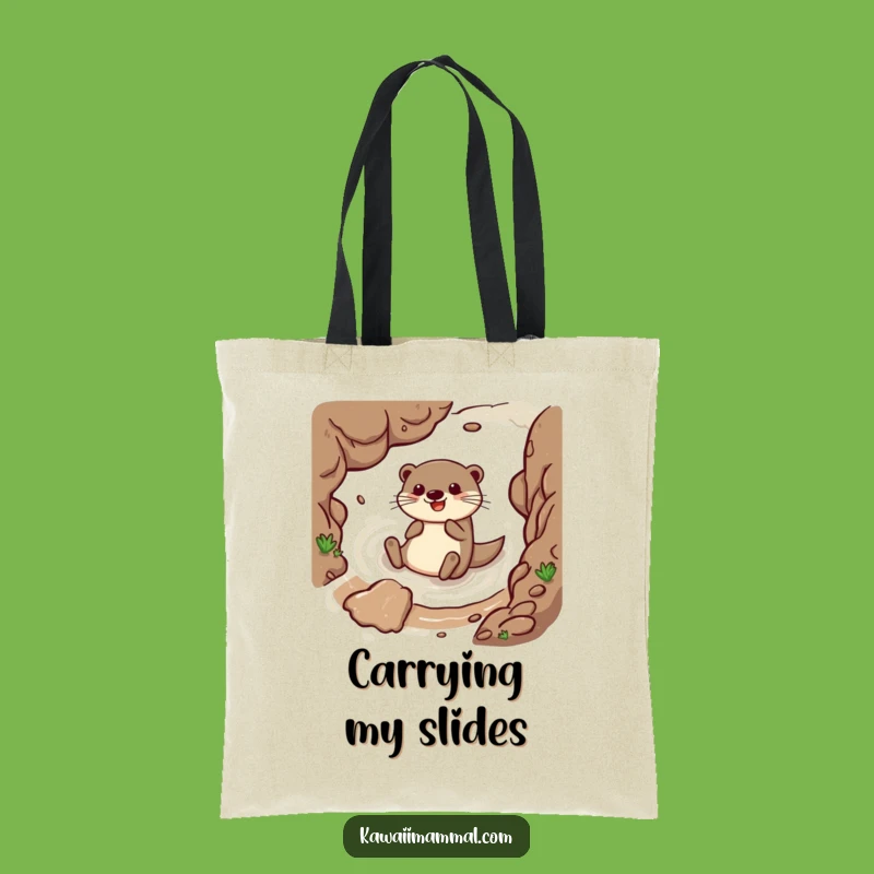 Funny Otter Sliding Mud Tote Bag A Hilarious Accessory For Your Adventures