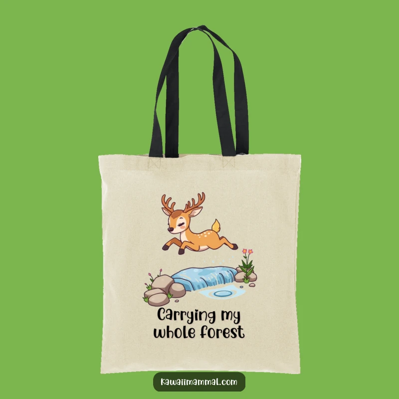 Funny Determined Deer Tote Bag, Durable & Hilarious, Perfect for Errands & Gifts
