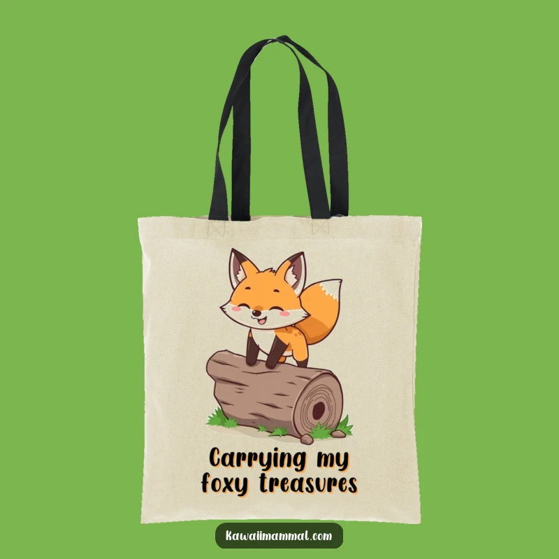 Funny Fox Tote Bag: Spacious & Stylish Leaping Character for Everyday Fun