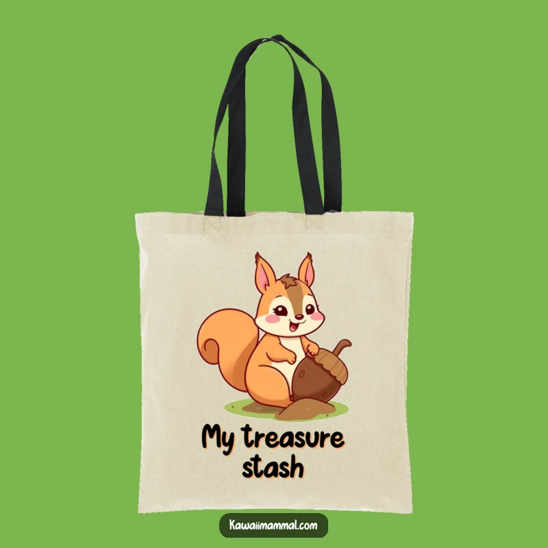 Funny Kawaii Squirrel Acorn Tote Bag: Cute & Practical Accessory