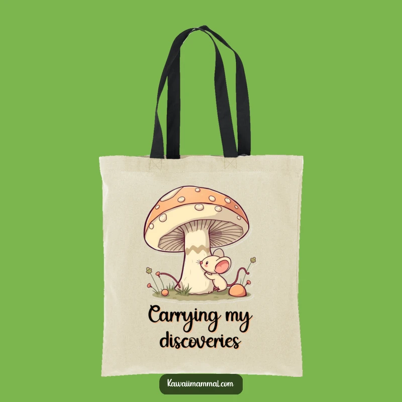Funny Mouse Tote Bag: Kawaii Mushroom Sniffer, Practical and Hilarious Gift
