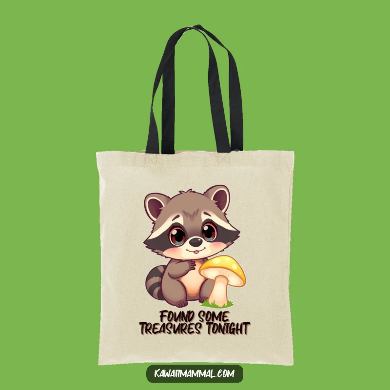Funny Raccoon Mushroom Tote Bag: Carry Curiosity With This Raccoon Bag, Wonderful Funny Gift