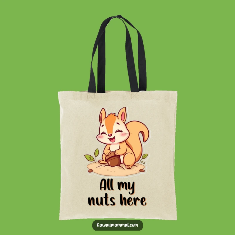 Funny Squirrel Tote Bag: Giggling Acorn Effort for Stylish Hauls
