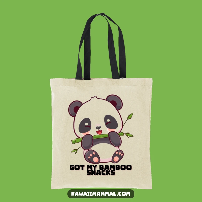 Funny Panda Tote Bag: Kawaii Bamboo Muncher Design, Practical and Hilarious Gift