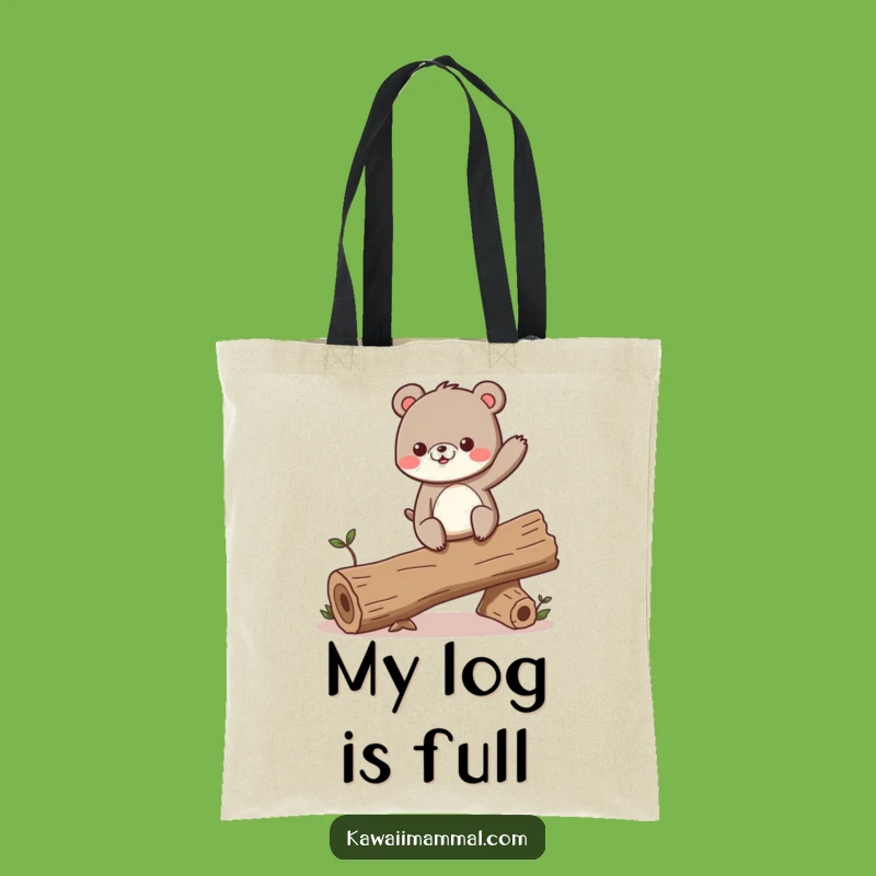 Funny Bear Balance Tote Bag: Carry your essentials with adventurous flair!